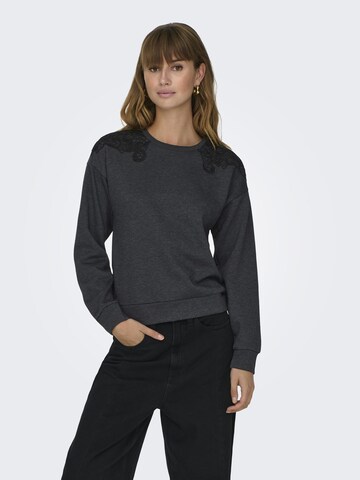 Sweat-shirt ONLY en gris : devant