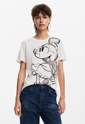Desigual Shirt 'Minnie Mouse' in Weiß: Vorderseite