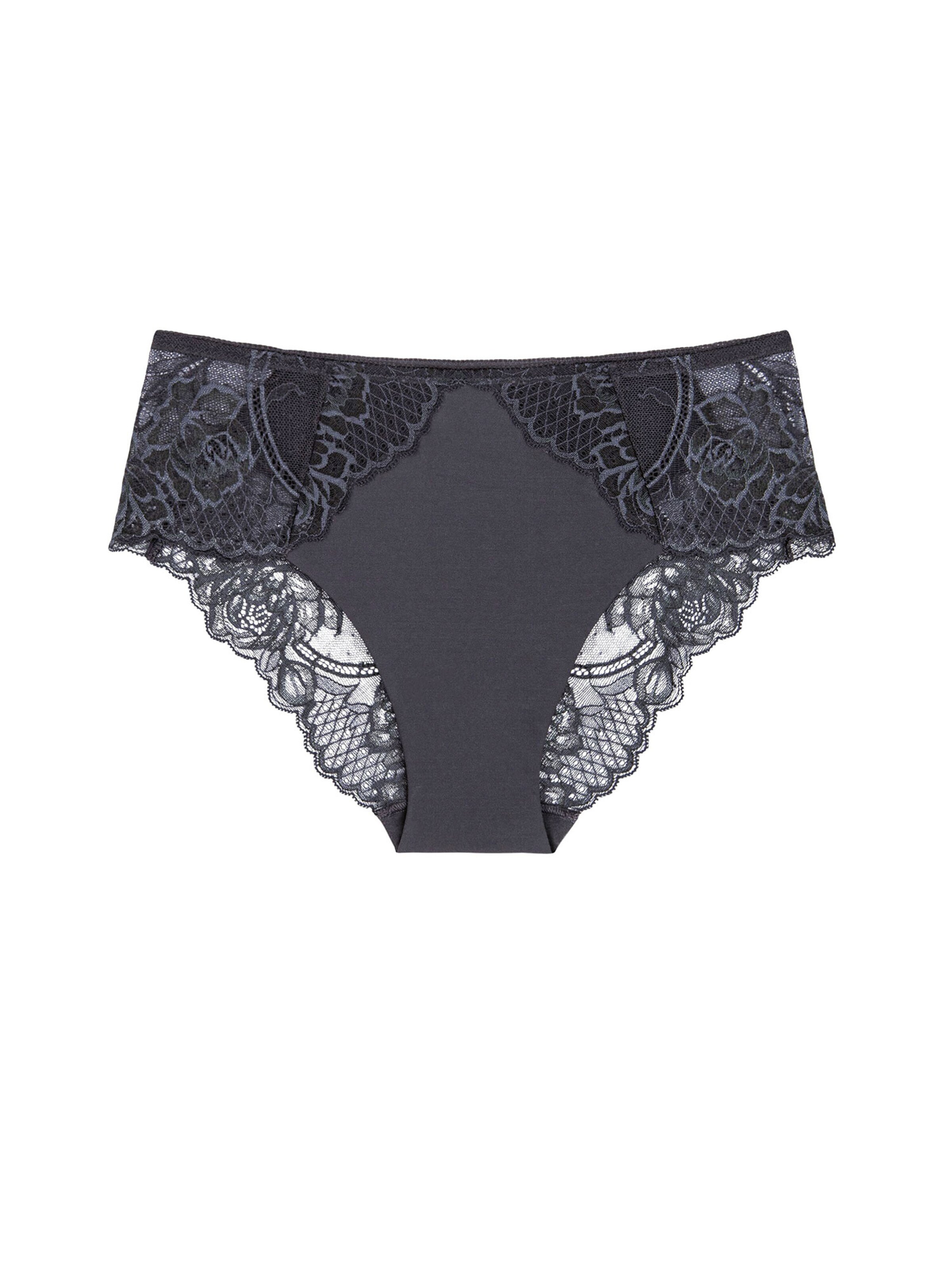 TRIUMPH Maxislip ' Wild Peony Florale ' in Grau: Vorderseite