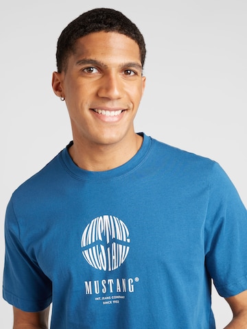 MUSTANG T-Shirt 'Austin' in Blau