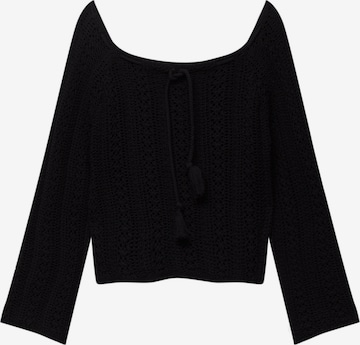 Pull-over Pull&Bear en noir : devant