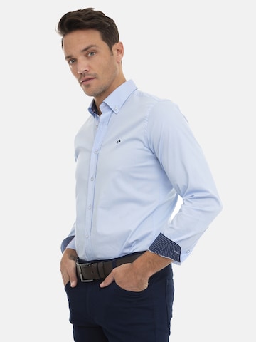Sir Raymond Tailor Regular fit Button Up Shirt 'Seda' in Blue