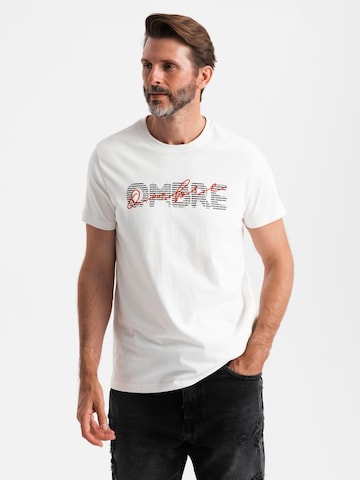 Ombre Shirt in White: front