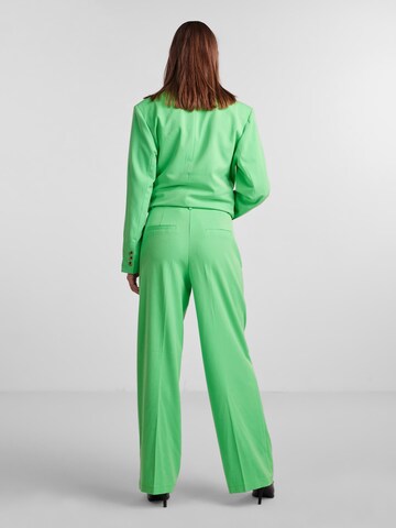 PIECES Wide leg Pleat-Front Pants 'Serano' in Green