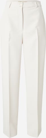 Peppercorn Loose fit Pleated Pants 'Ginette' in White: front