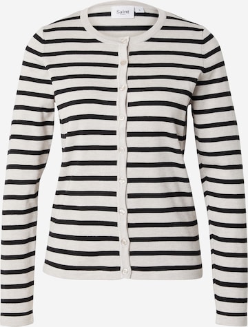 SAINT TROPEZ Strickjacke 'Mila' in Grau: Vorderseite