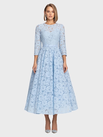 MATSOUR’I Cocktailjurk 'Vicktoria' in Blauw: voorkant