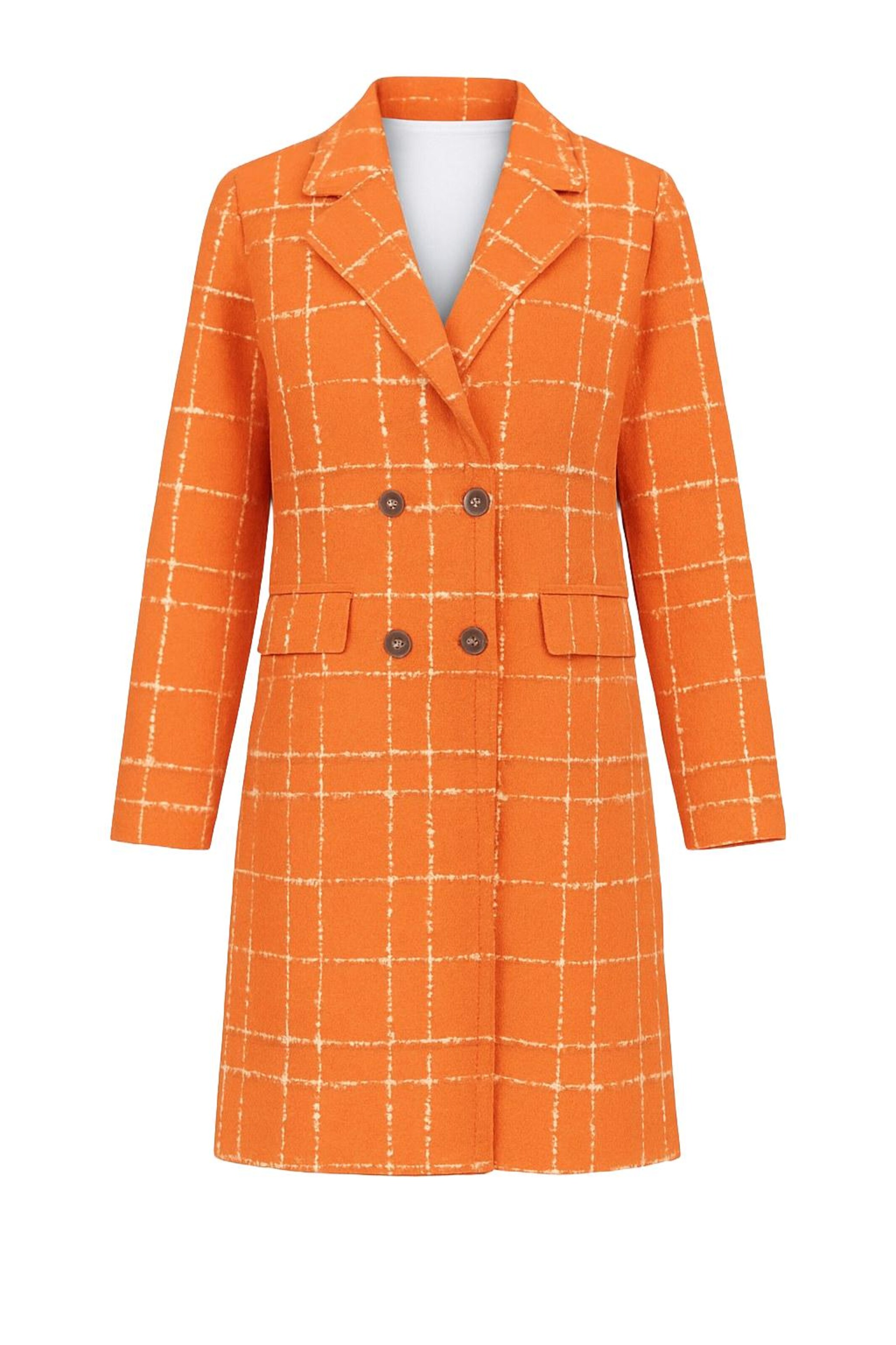 MODAMIHRAM Between-Seasons Coat in Orange: front