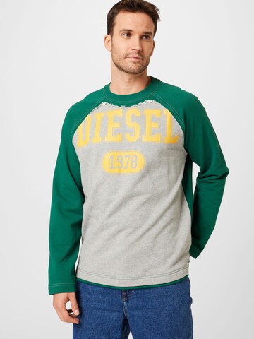 DIESEL Sweatshirt 'RAGLEN' in Grey: front
