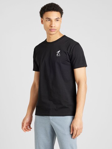 Cleptomanicx T-Shirt 'Gull Watcher' in Schwarz: predná strana