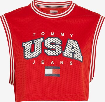 Tommy Jeans Top in Rood: voorkant