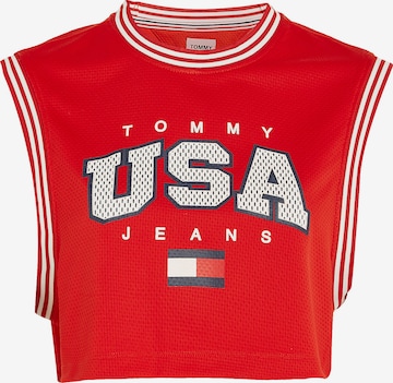 Tommy Jeans Top in Rood: voorkant