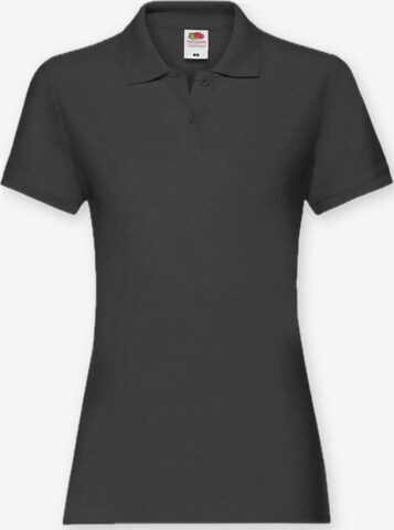 Maglietta 'Womens premium short sleeve polo' di FRUIT OF THE LOOM in nero: frontale