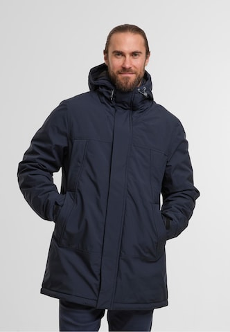 INDICODE JEANS Winterjas 'Benyol' in Blauw: voorkant