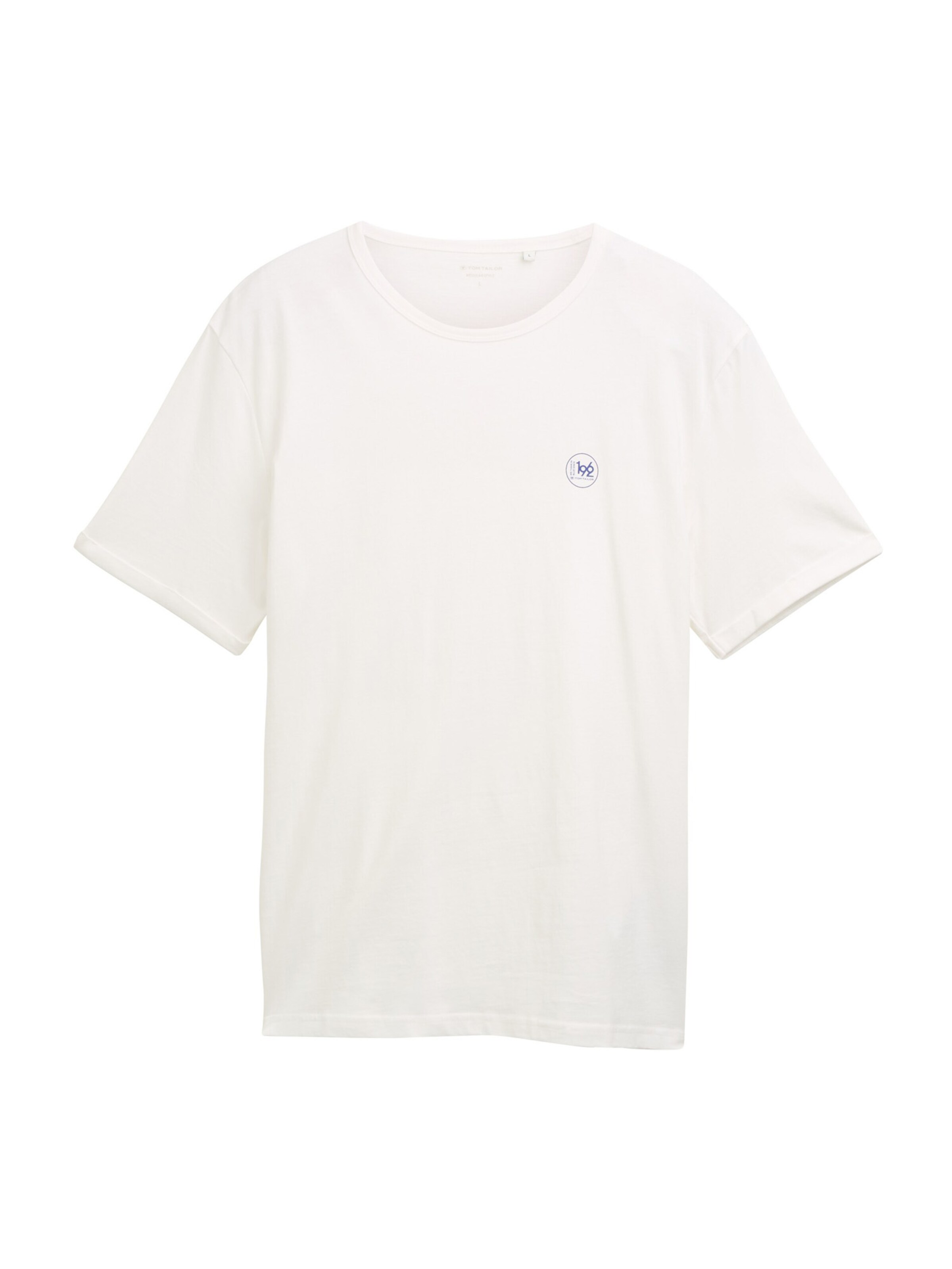 T-Shirt TOM TAILOR en blanc : devant
