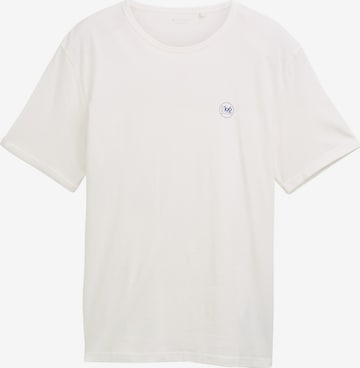 T-Shirt TOM TAILOR en blanc : devant