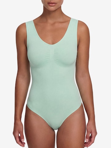 cfab (formerly creamy fabrics) Shapingbody 'Tank Bodysuit Sculpting Shapewear mit Slip' i grön: framsida