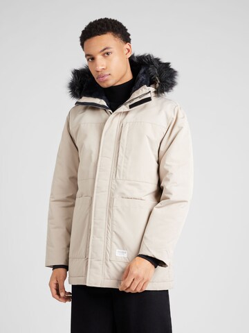 Parka d’hiver HOLLISTER en beige : devant