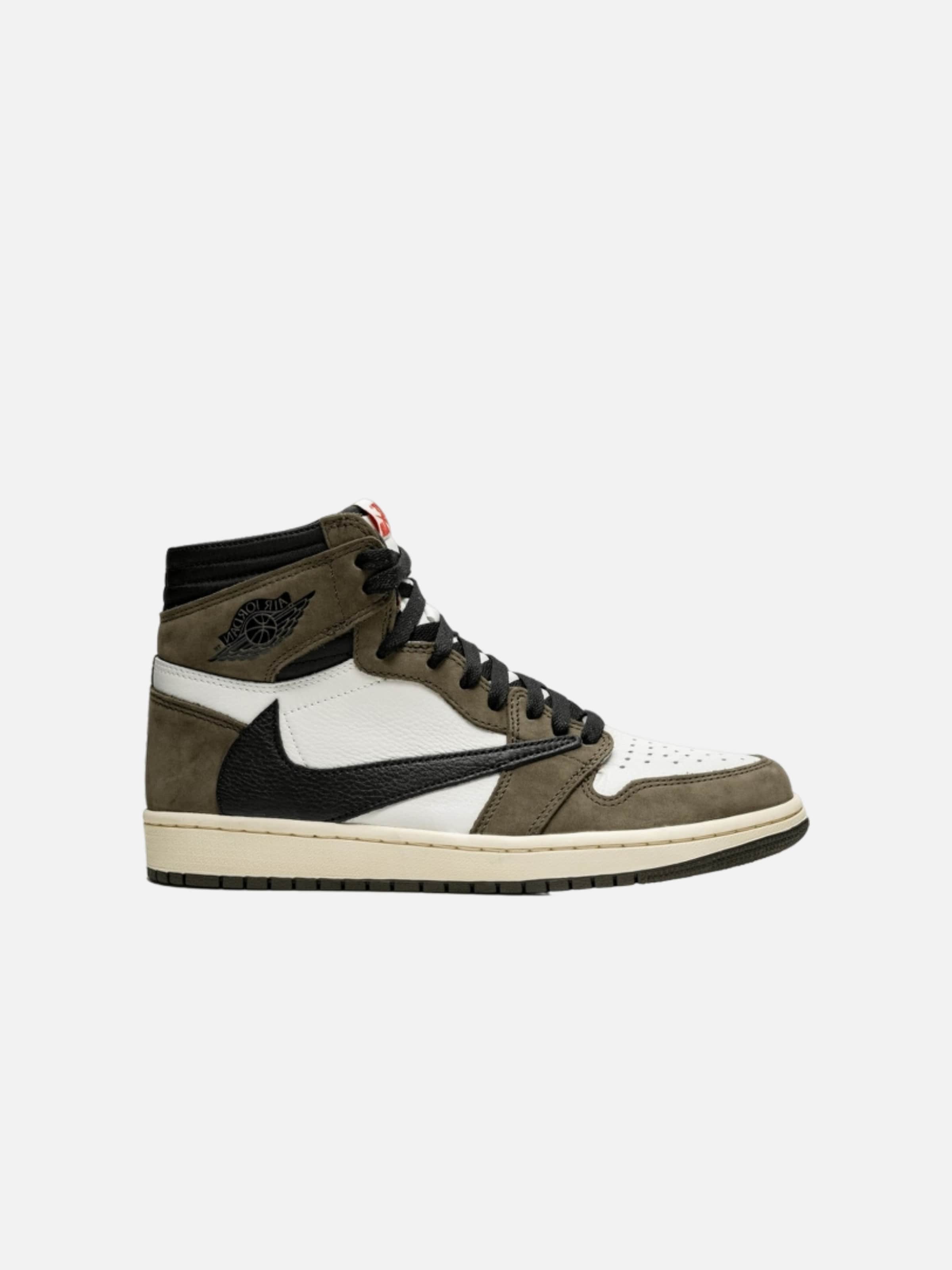 Sneaker alta 'Air 1 Retro High Travis Scott Cactus Jack' di Jordan in marrone: frontale