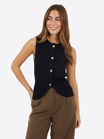 BRAVE SOUL Gebreide bodywarmer in Zwart: voorkant