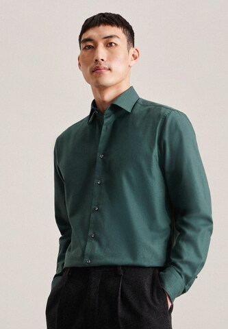 SEIDENSTICKER Regular fit Zakelijk overhemd in Groen: voorkant