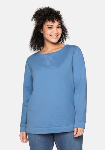 SHEEGO Sweatshirt in Blauw: voorkant