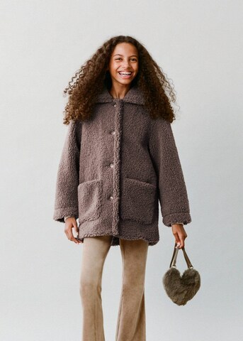 MANGO KIDS Coat in Brown: front