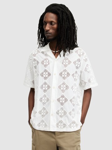 AllSaints - Comfort Fit Camisa 'VISTA' em branco: frente