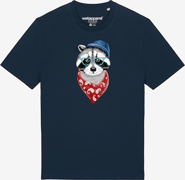 Watapparel Shirt 'Waschbär' in Blau: Vorderseite