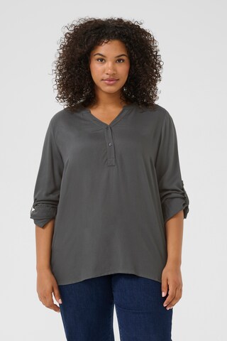 KAFFE CURVE Bluse 'KCSida' i grå: forside