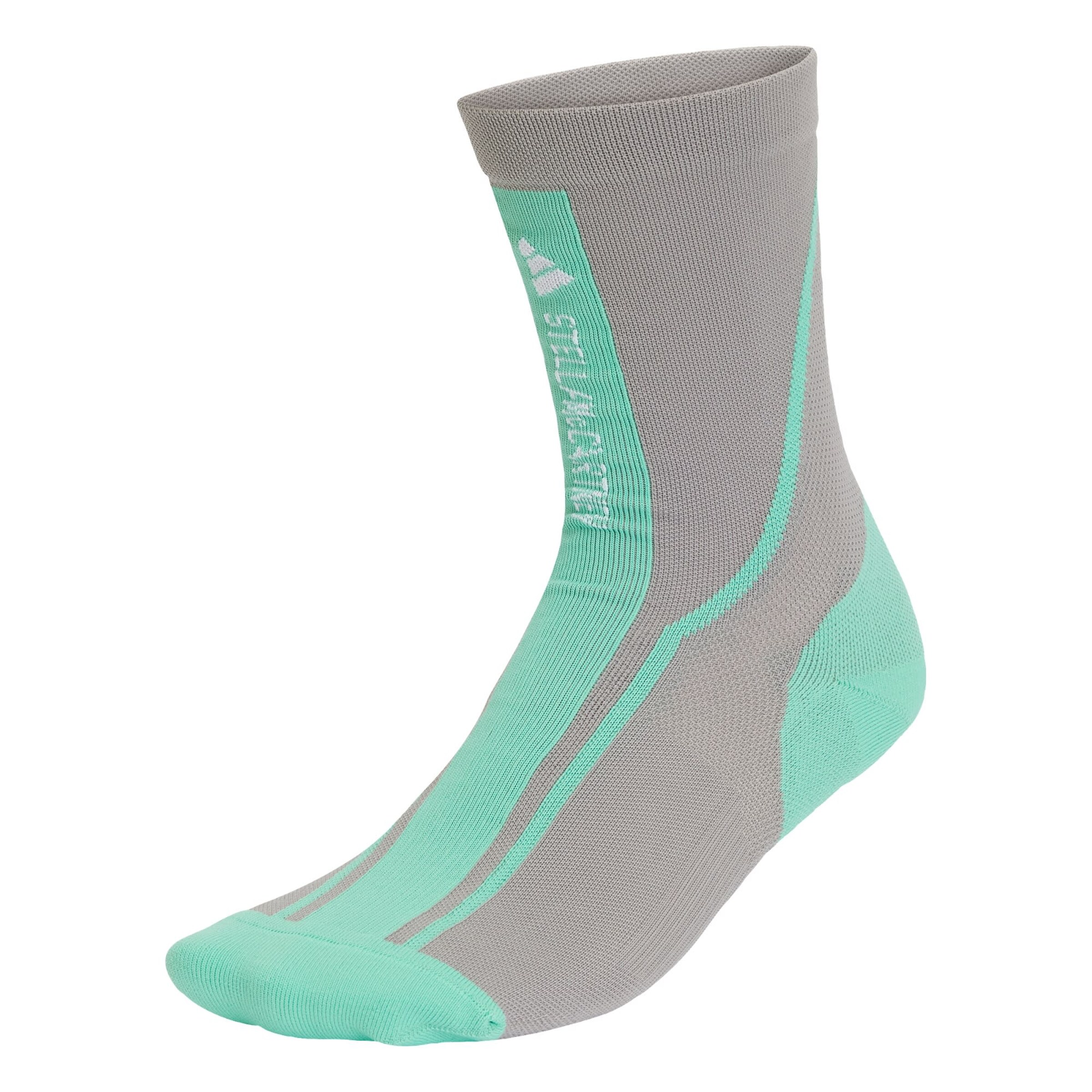 ADIDAS BY STELLA MCCARTNEY - Calcetines deportivos 'Crew' en gris: frente