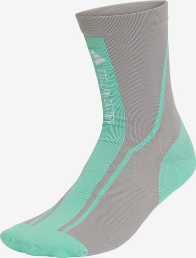 ADIDAS BY STELLA MCCARTNEY Calcetines deportivos 'Crew' en turquesa / gris / blanco, Vista del producto