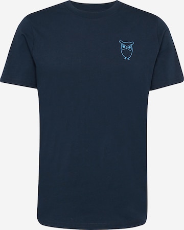 KnowledgeCotton Apparel T-Shirt  (GOTS) in Blau: predná strana