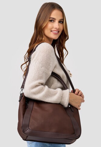 HARPA Shoulder Bag in Brown: front