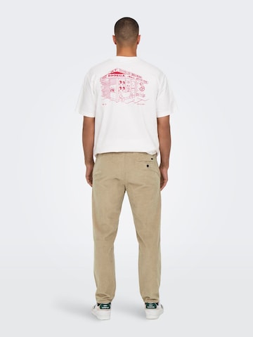 regular Pantaloni 'ONSLinus' di Only & Sons in beige