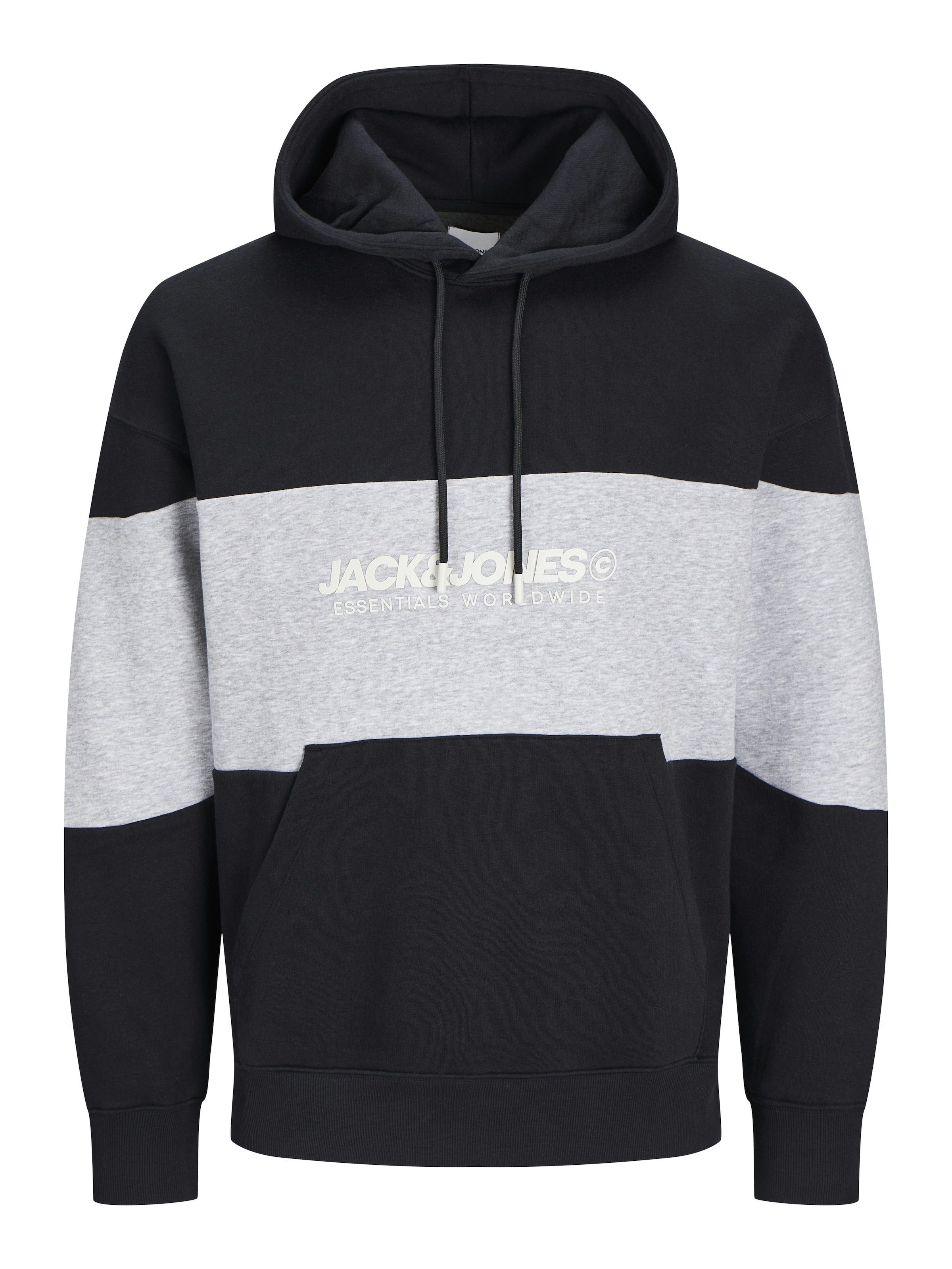 Jack & Jones Plus Μπλούζα φούτερ 'JJELEGACY' σε μαύρο: μπροστά