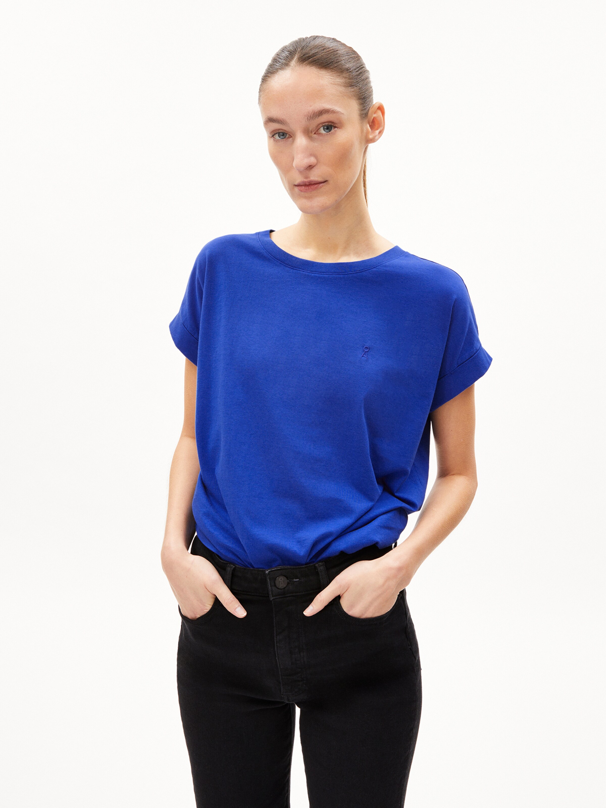 ARMEDANGELS T-Shirt IDAARA in Blau: Vorderseite