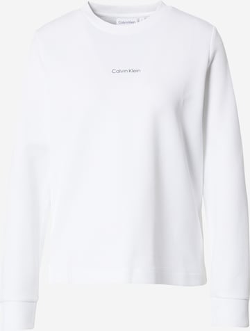 Calvin Klein Mikina – bílá: přední strana