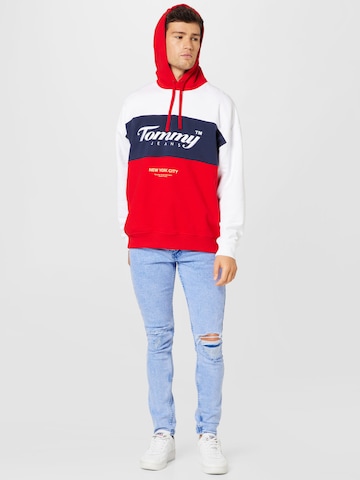 Sweat-shirt Tommy Jeans en rouge