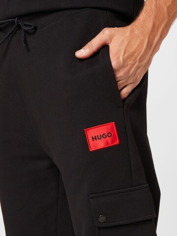 HUGO Red Zúžený Kalhoty 'Dwellrom' – černá