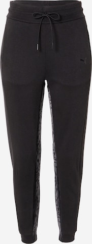 PUMA Regular Workout Pants in Black: front