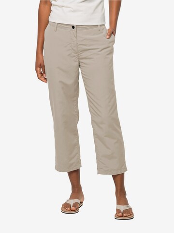 JACK WOLFSKIN Regular Outdoor trousers in White: front