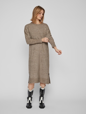 VILA Knitted dress 'Mathilda' in Brown