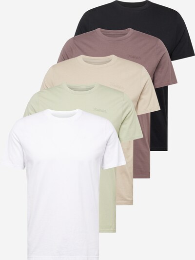 HOLLISTER T-Krekls, krāsa - bēšs / gaiši zaļš / ogu / melns / balts, Preces skats