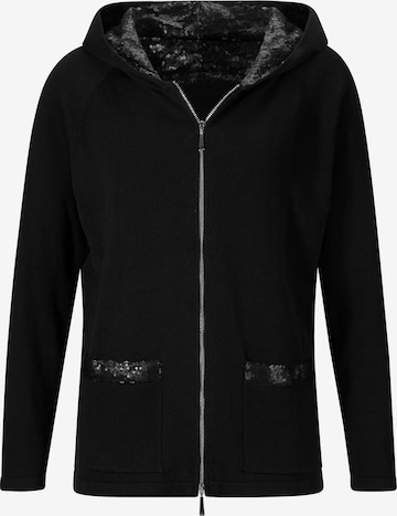 Cardigan heine en noir : devant