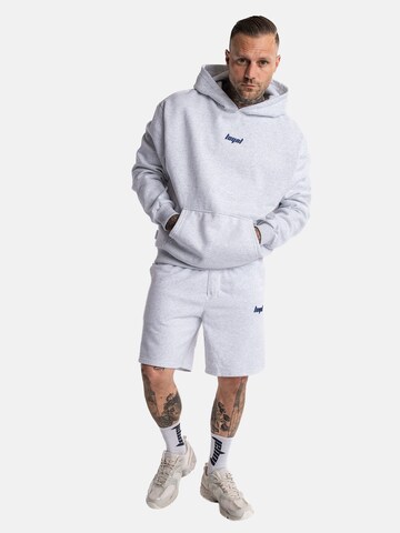 loyal Loosefit Unisex Sweatshorts mit elastischem Bund in Grau: Vorderseite