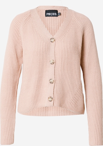 PIECES Knit Cardigan 'Silla' in Pink: front
