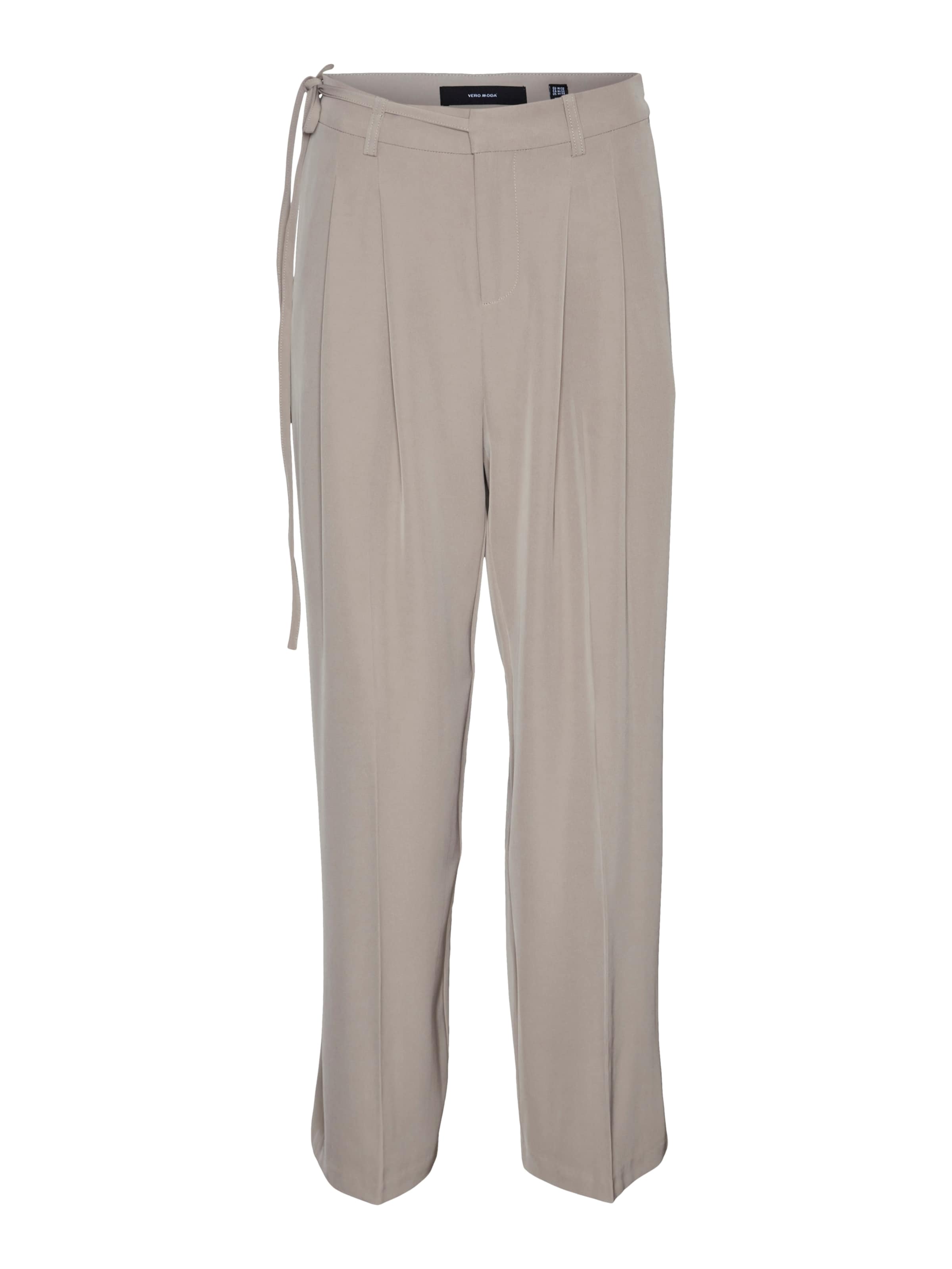 VERO MODA Široký strih Plisované nohavice 'VMKRISTEL' - Sivá: predná strana