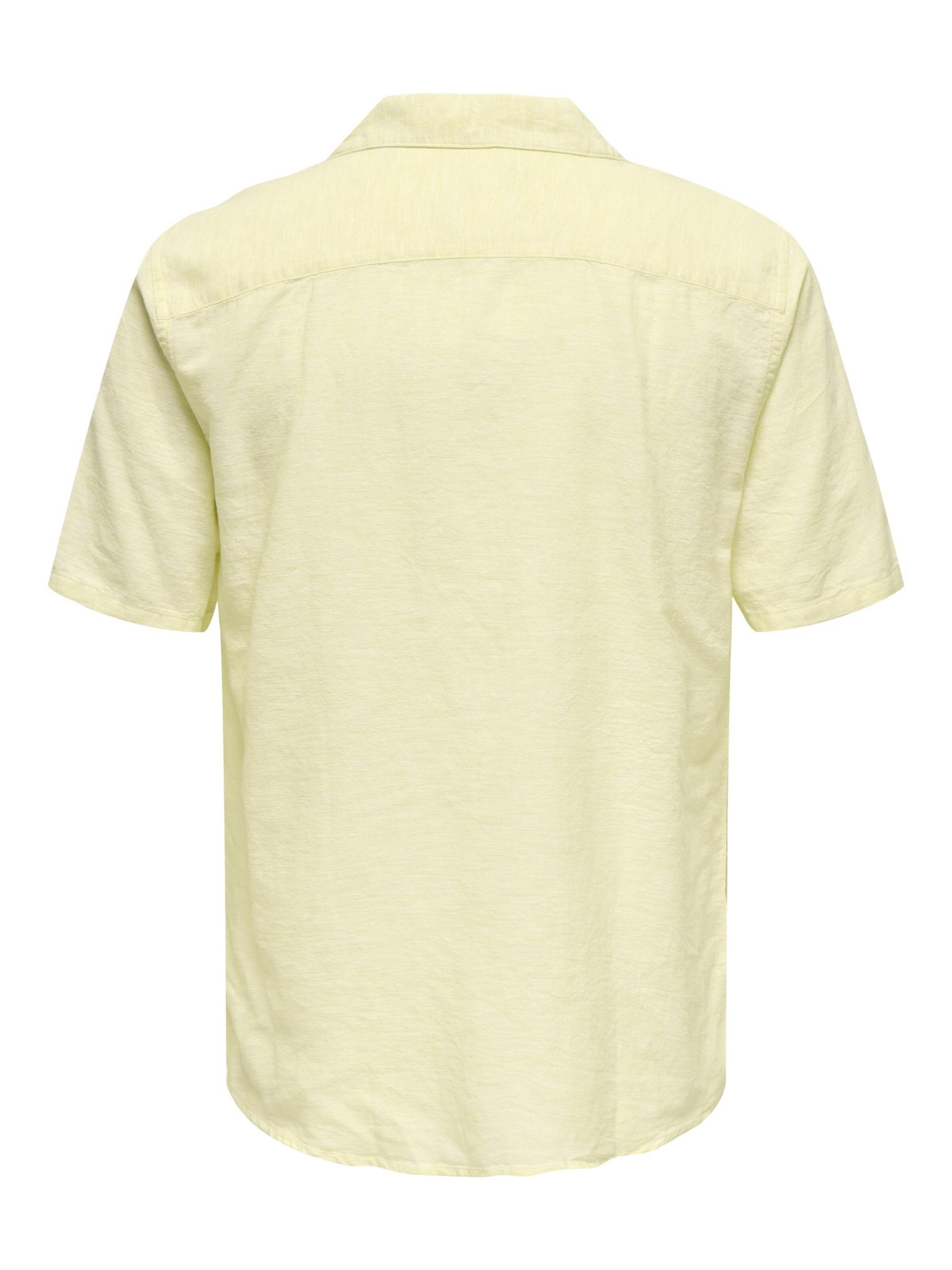 Only & Sons Regular Fit Hemd 'Caiden' in Gelb