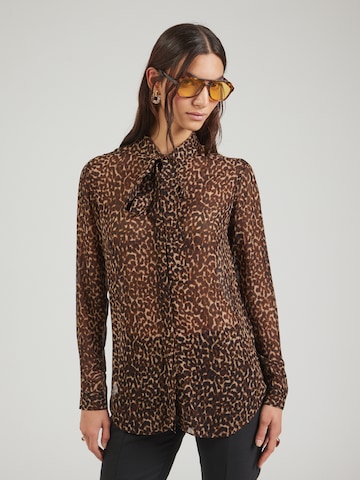 Chemisier The Kooples en marron : devant